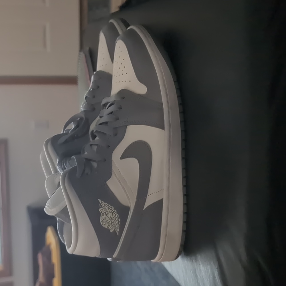 Nike Air Jordan Mid Gray and White Sneakers